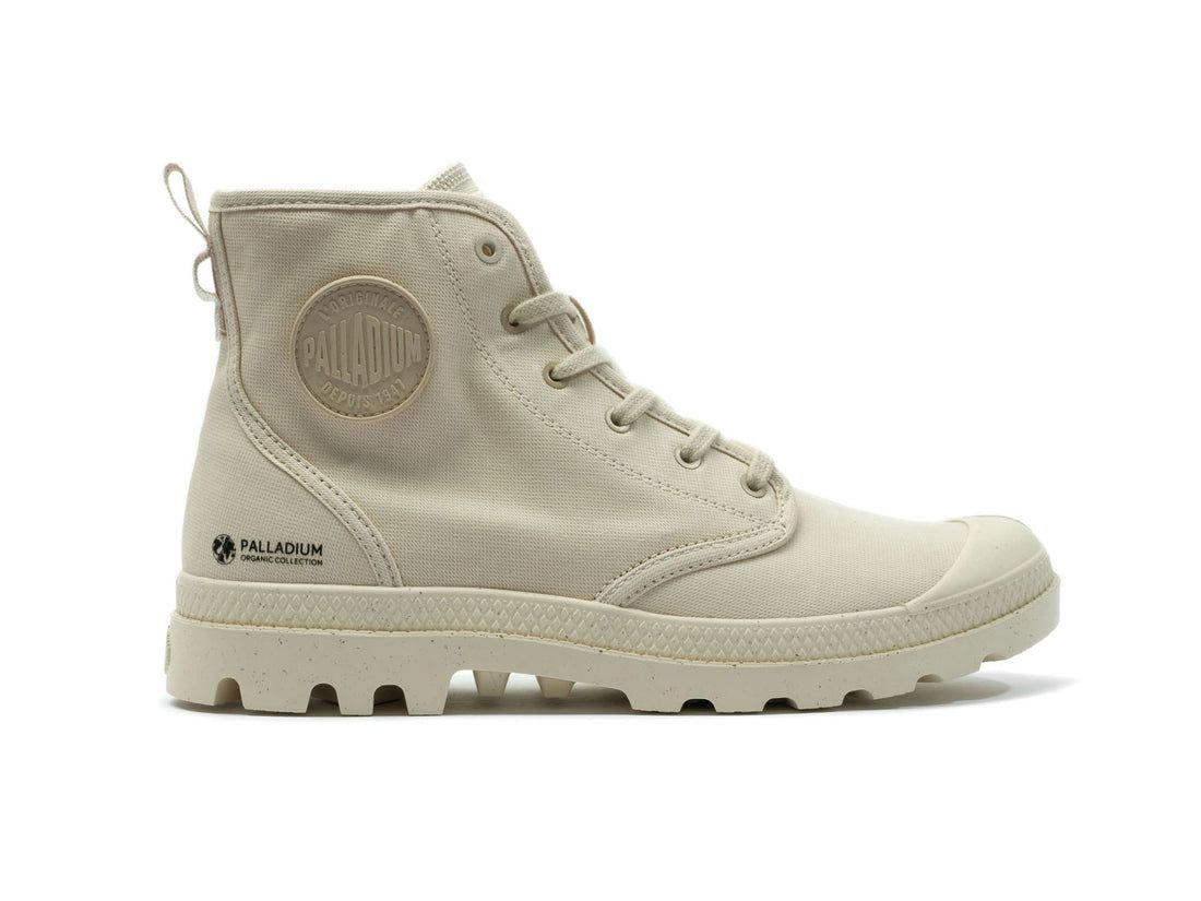 Light Khaki Women Palladium Pampa Hi Zip Organic Boots | US-UB2615783