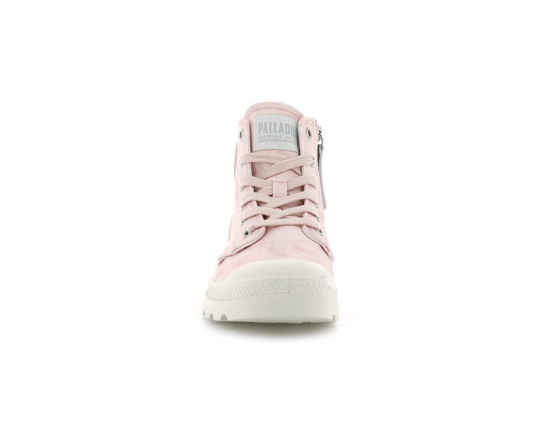 Light Pink Women Palladium Pampa Zip Desertwash Boots | US-WI7128435