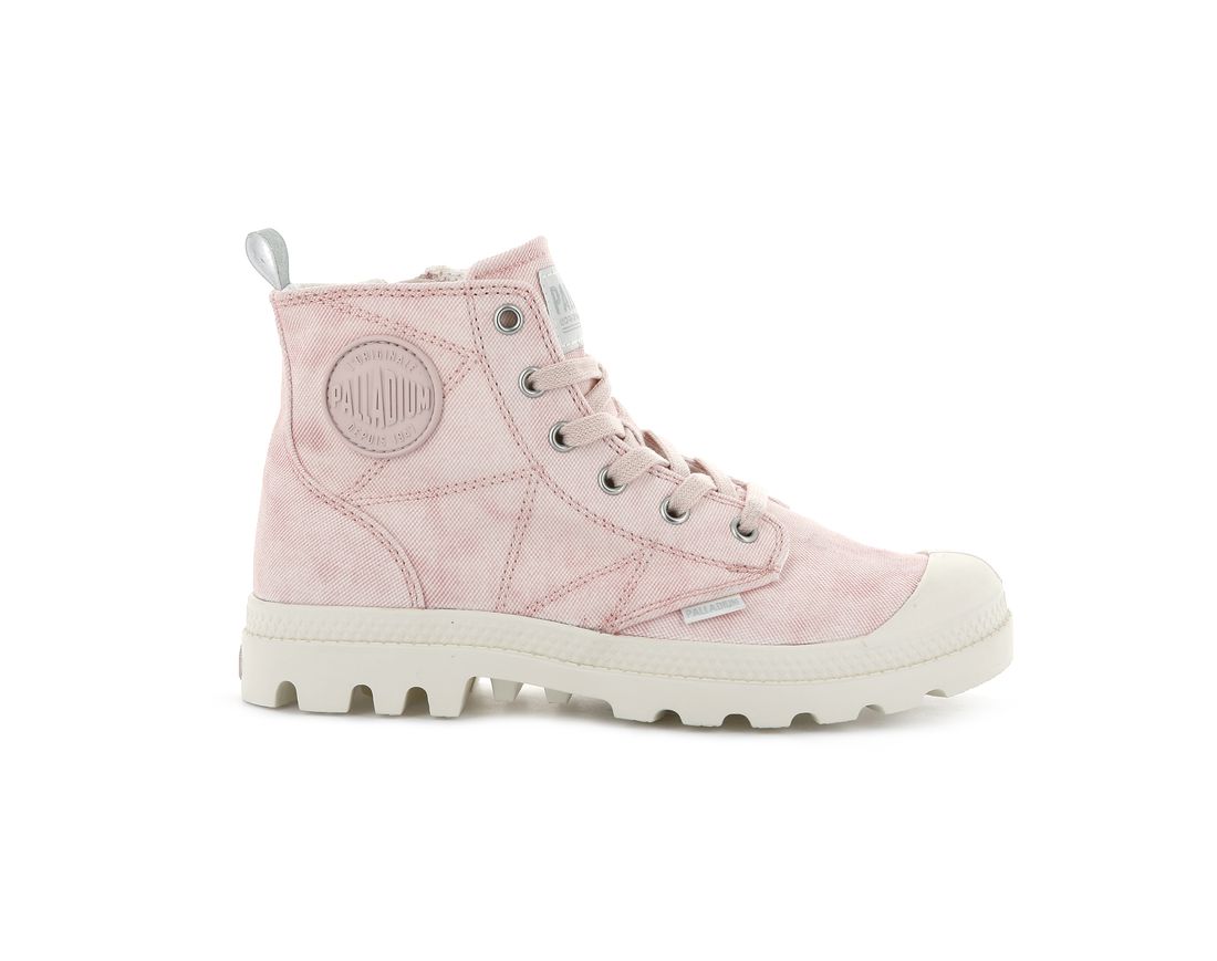 Light Pink Women Palladium Pampa Zip Desertwash Boots | US-WI7128435