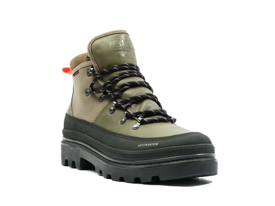 Olive Kids' Palladium Pallatrooper Hiker Wp+ Boots | US-QR2960715