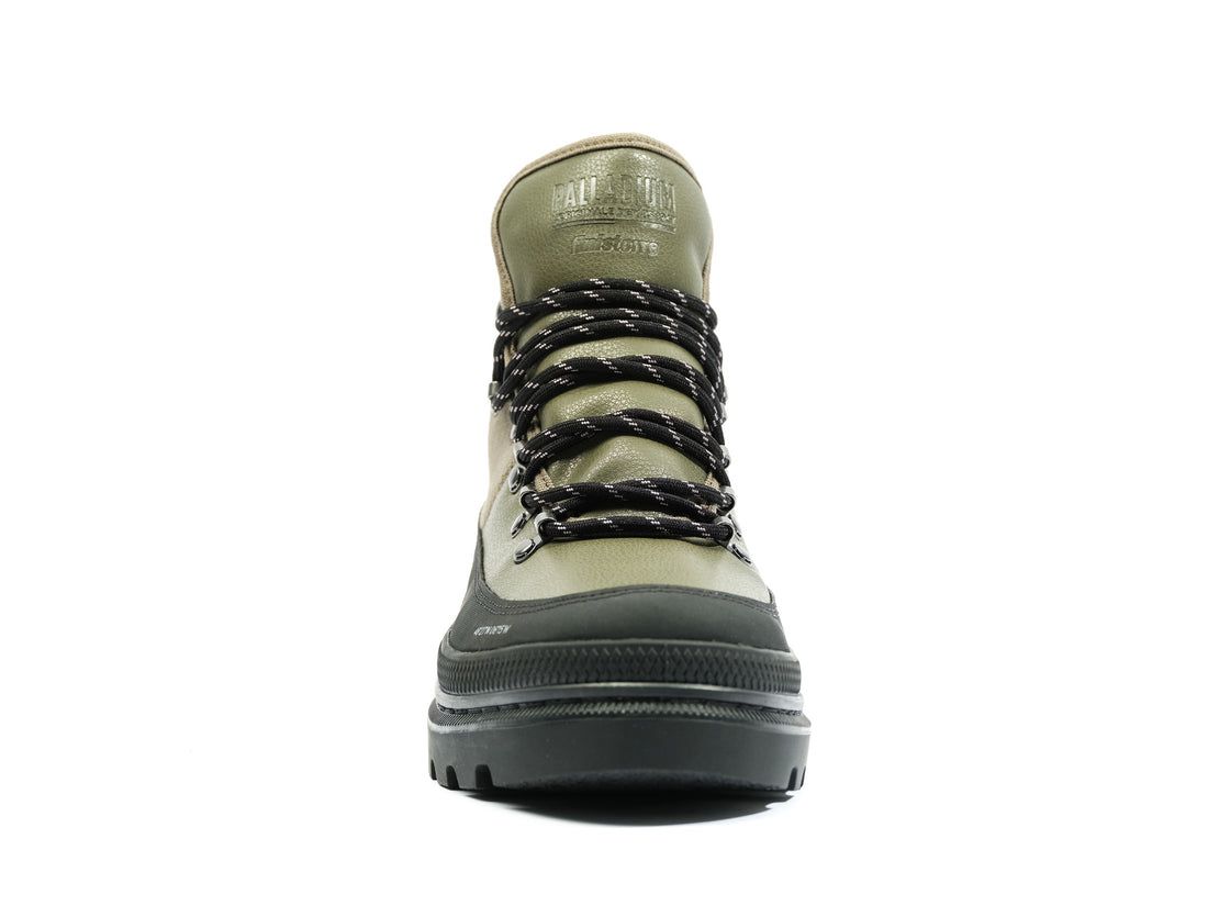 Olive Kids' Palladium Pallatrooper Hiker Wp+ Boots | US-QR2960715