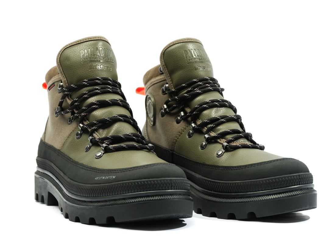 Olive Kids' Palladium Pallatrooper Hiker Wp+ Boots | US-QR2960715