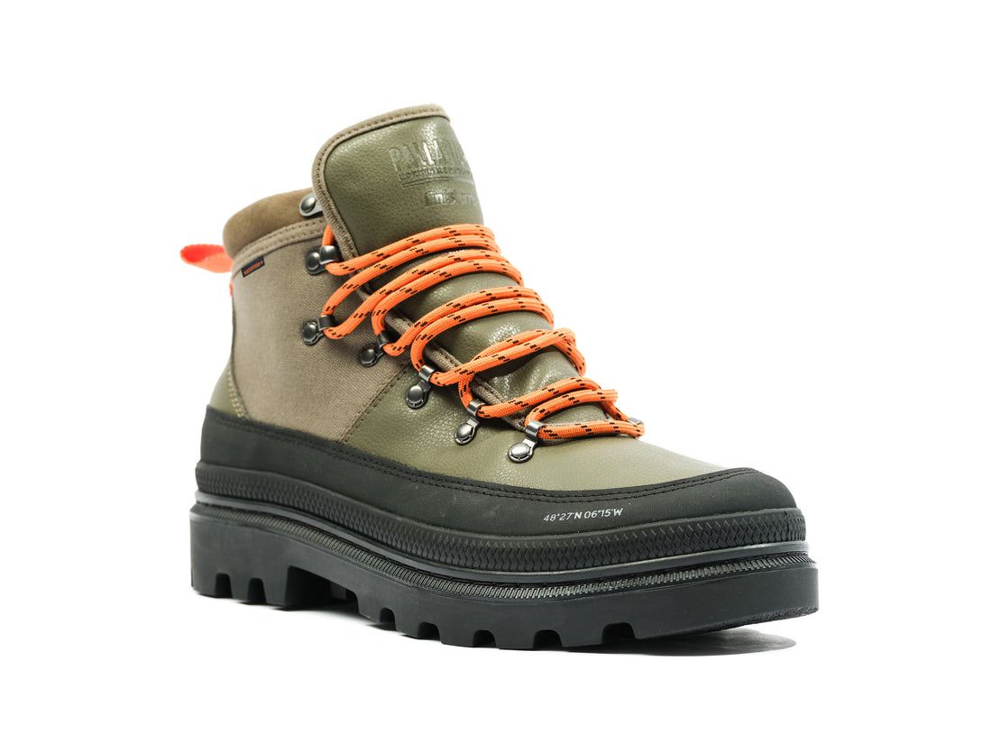 Olive Kids' Palladium Pallatrooper Hiker Wp+ Boots | US-QR2960715