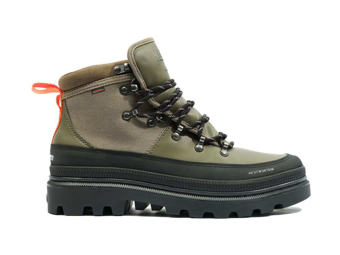 Olive Kids\' Palladium Pallatrooper Hiker Wp+ Boots | US-QR2960715