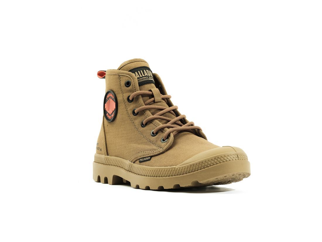 Olive Kids' Palladium Pampa Hi Supply Rs Boots | US-XO3720165