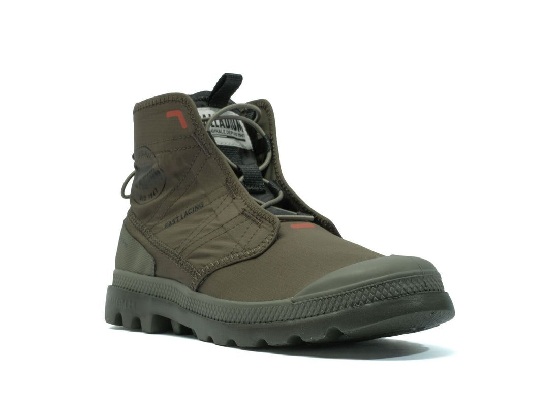 Olive Kids' Palladium Pampa Travel Lite Rs Boots | US-QS8765193