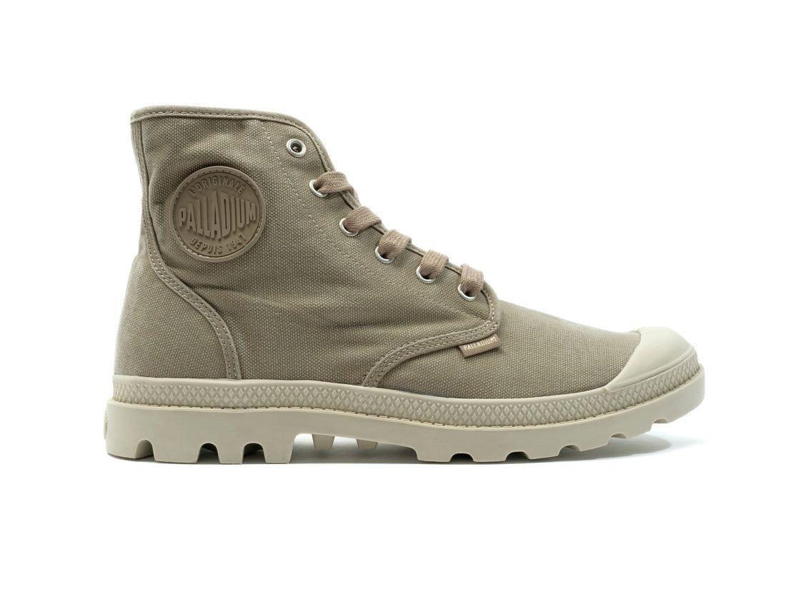 Olive Men Palladium Pampa Hi Boots | US-UB6082759