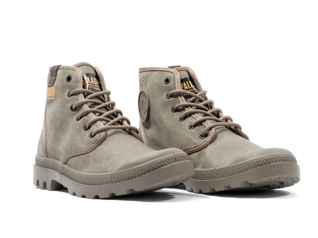 Olive Men Palladium Pampa Hi Coated Boots | US-LW3972851