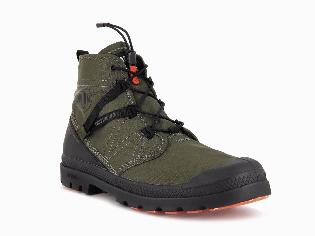 Olive Men Palladium Pampa Travel Lite+ Waterproof Boots | US-IV3215970