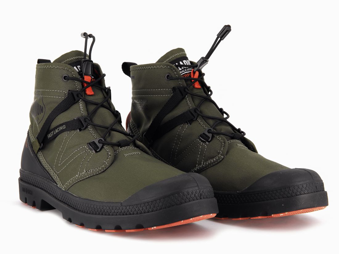 Olive Men Palladium Pampa Travel Lite+ Waterproof Boots | US-IV3215970