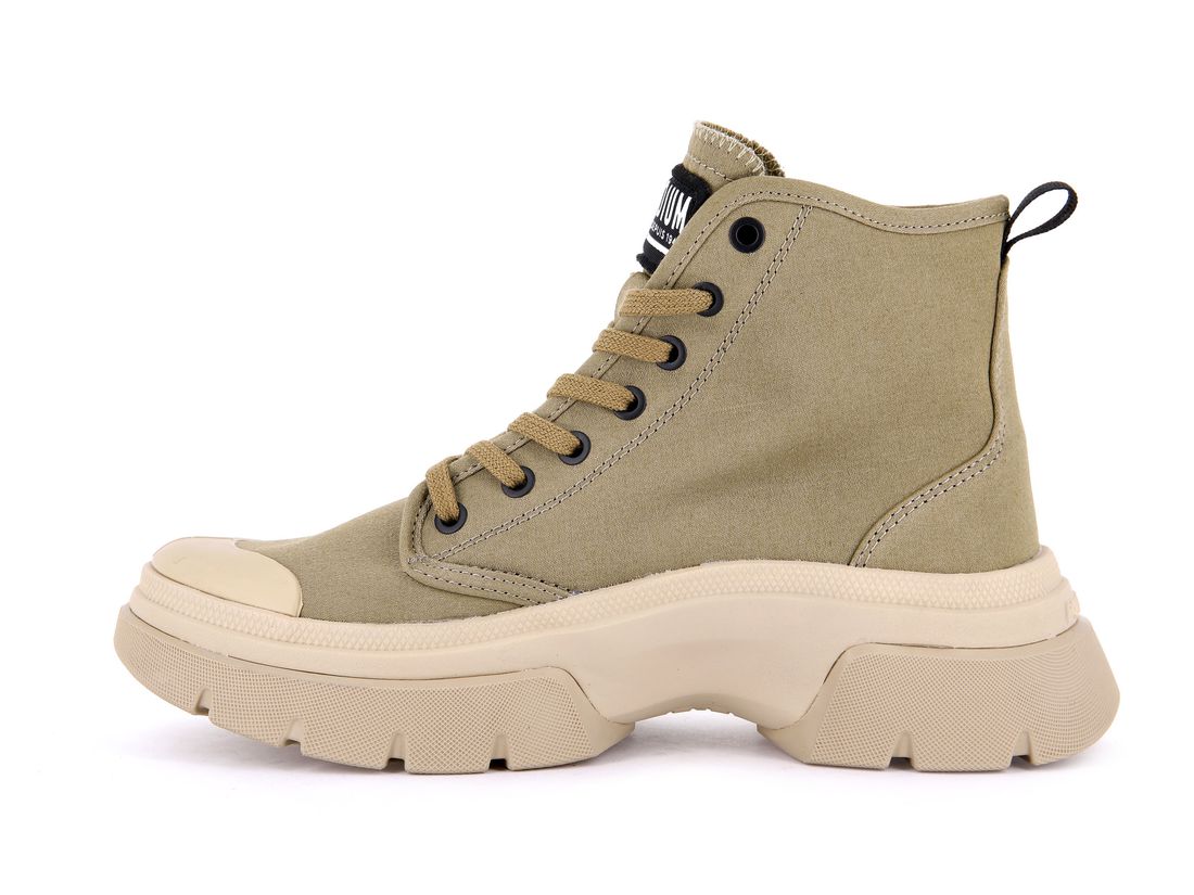 Olive Women Palladium Pallawave Boots | US-CE4513092