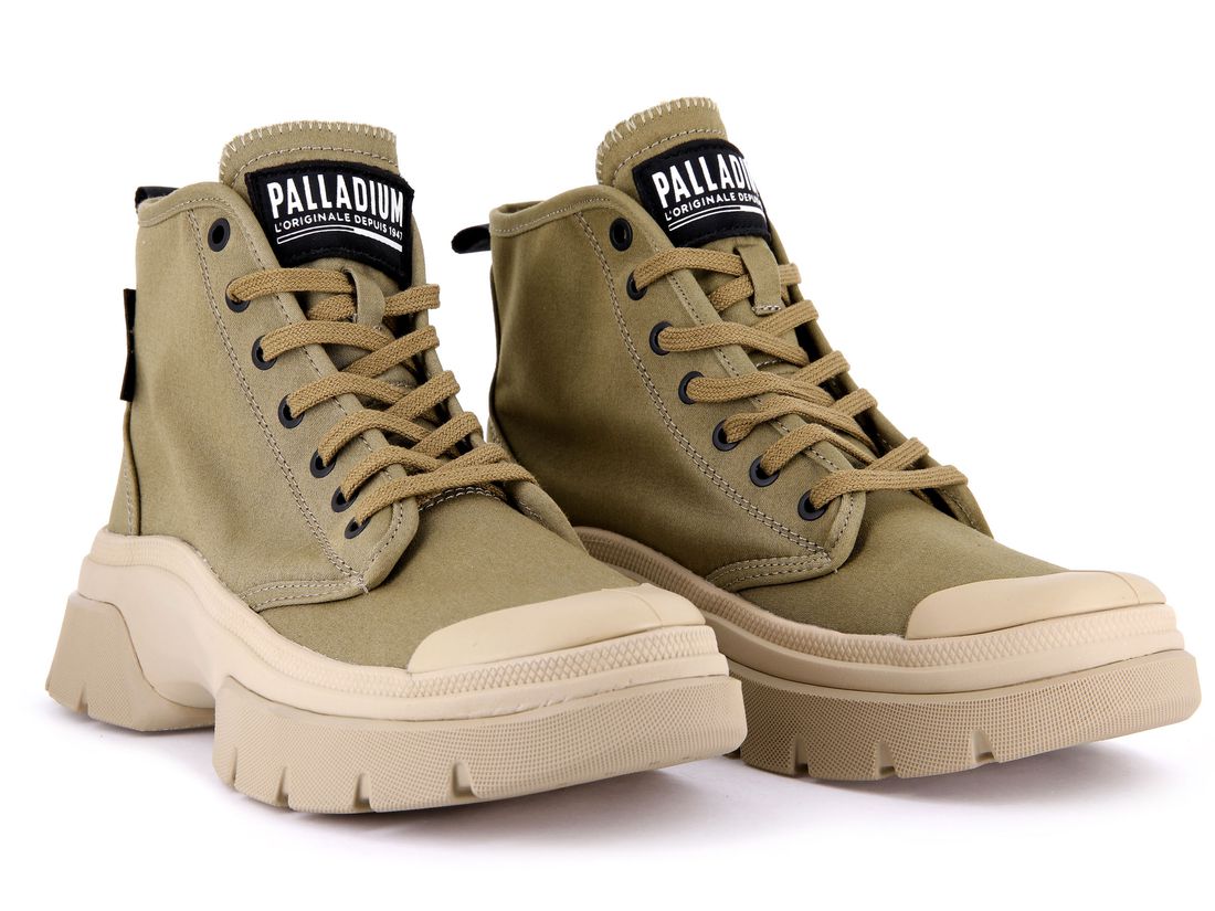 Olive Women Palladium Pallawave Boots | US-CE4513092