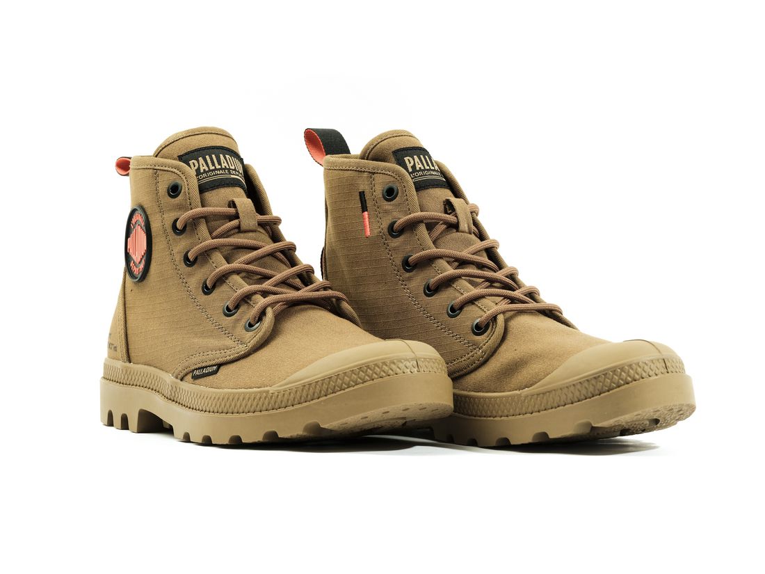 Olive Women Palladium Pampa Hi Supply Rs Boots | US-IK5703698