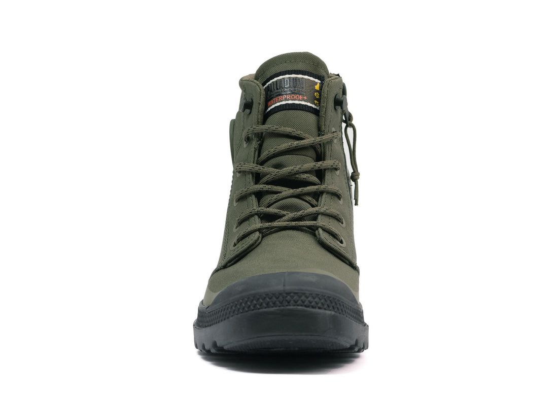 Olive Women Palladium Pampa Rcyl Lt+wp+zip Boots | US-WK6127934