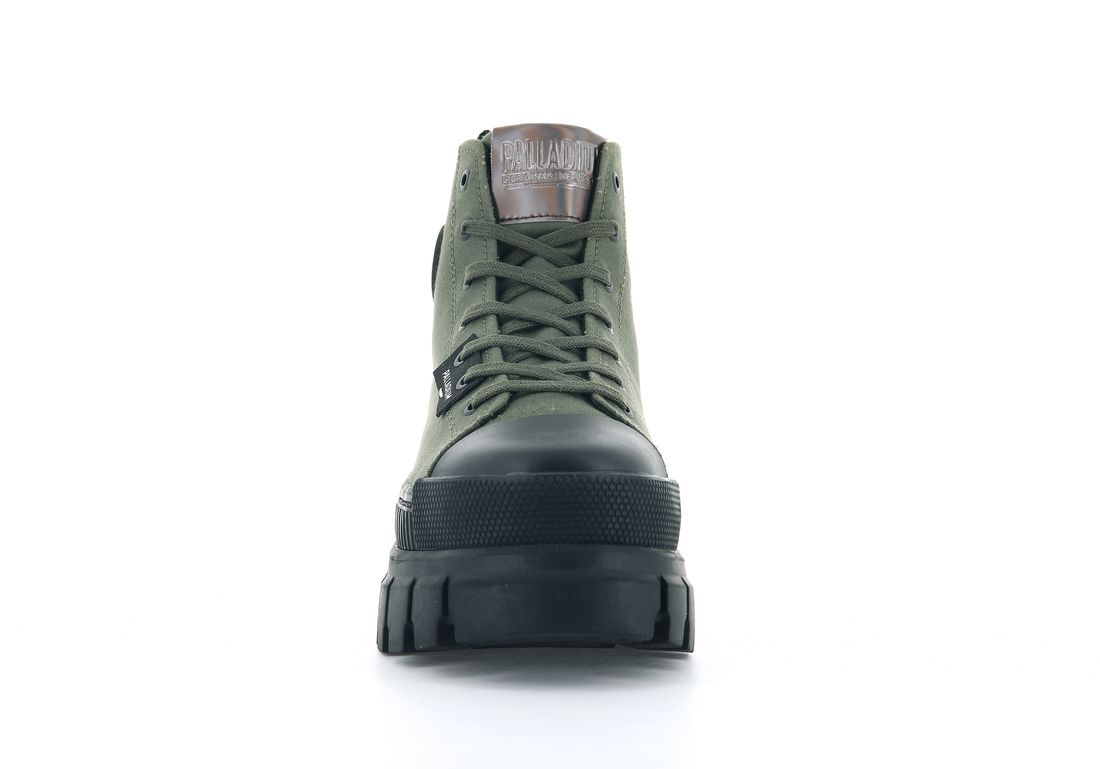 Olive Women Palladium Revolt Hi Tx Boots | US-OB7962540