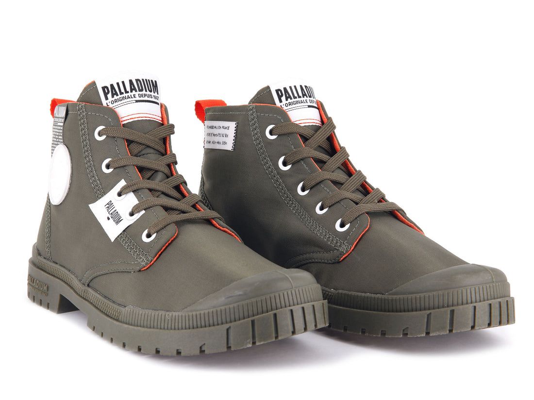 Olive Women Palladium Sp20 Overlab Boots | US-IW5104273