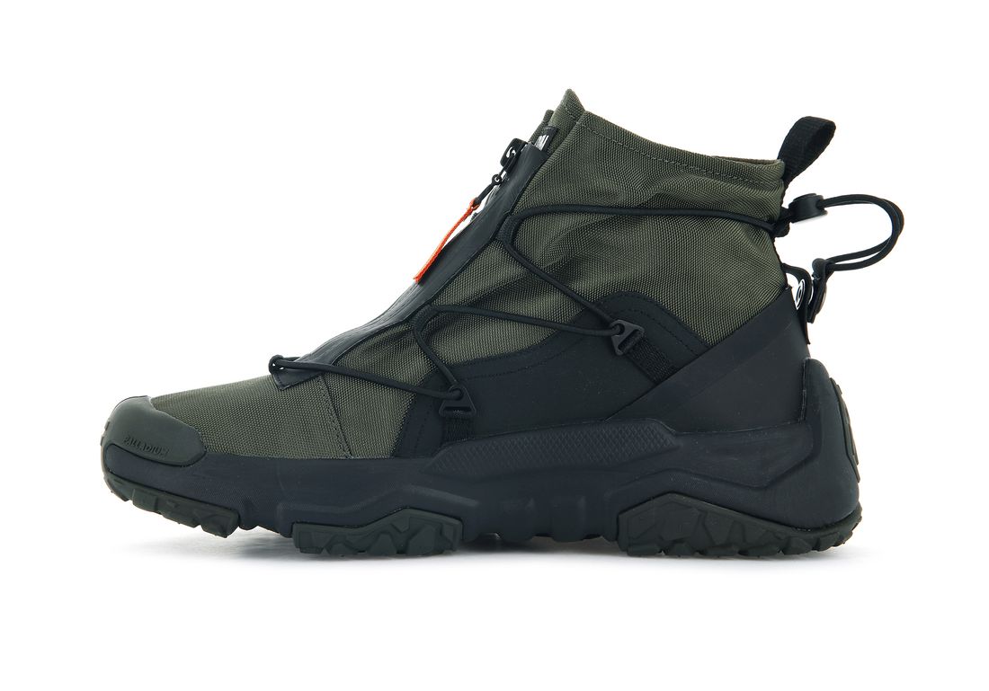 Olive / Black Men Palladium Off grid Hi Zip Waterproof + Sneakers | US-EP0786941