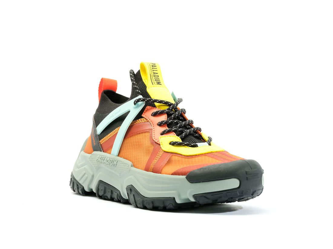 Orange / Black Kids' Palladium Off grid Lo Adventure Sneakers | US-MK5842609