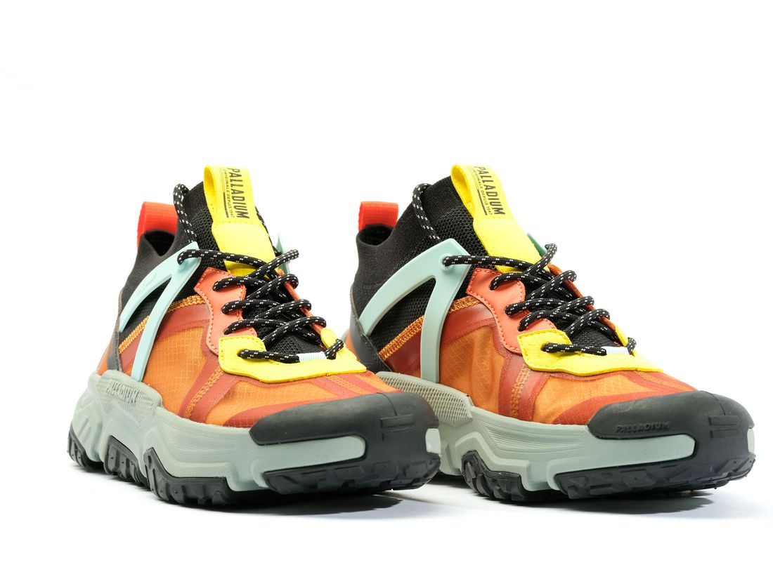 Orange / Black Kids' Palladium Off grid Lo Adventure Sneakers | US-MK5842609