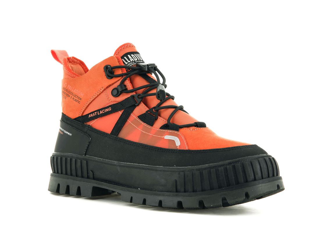 Orange / Black Women Palladium Pallashock Travel Wp+ Boots | US-DM4728539