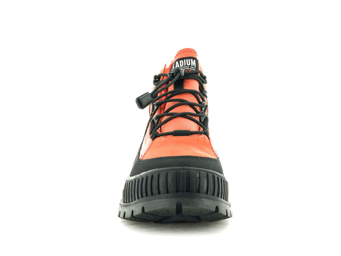 Orange / Black Women Palladium Pallashock Travel Wp+ Boots | US-DM4728539