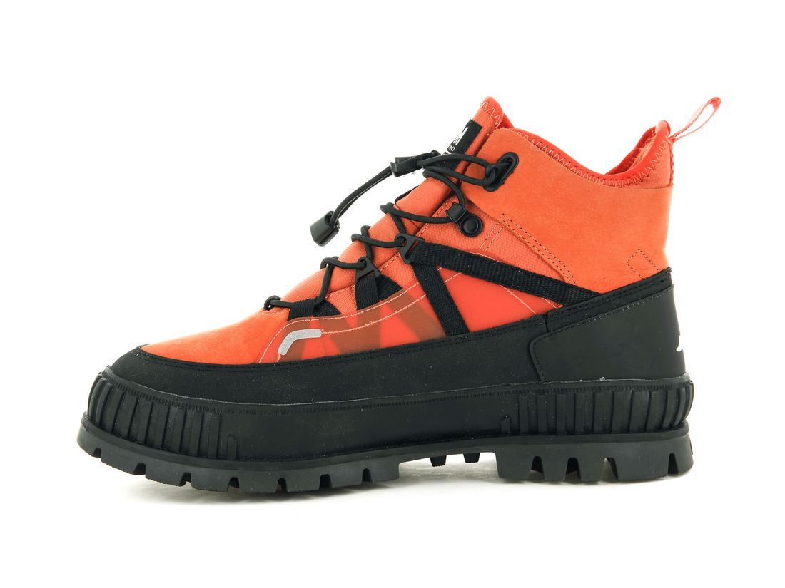 Orange / Black Women Palladium Pallashock Travel Wp+ Boots | US-DM4728539