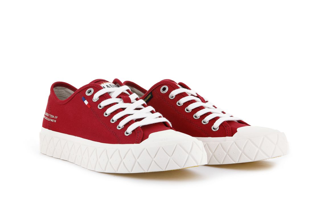 Red Kids' Palladium Palla Ace Canvas Sneakers | US-LS2369174