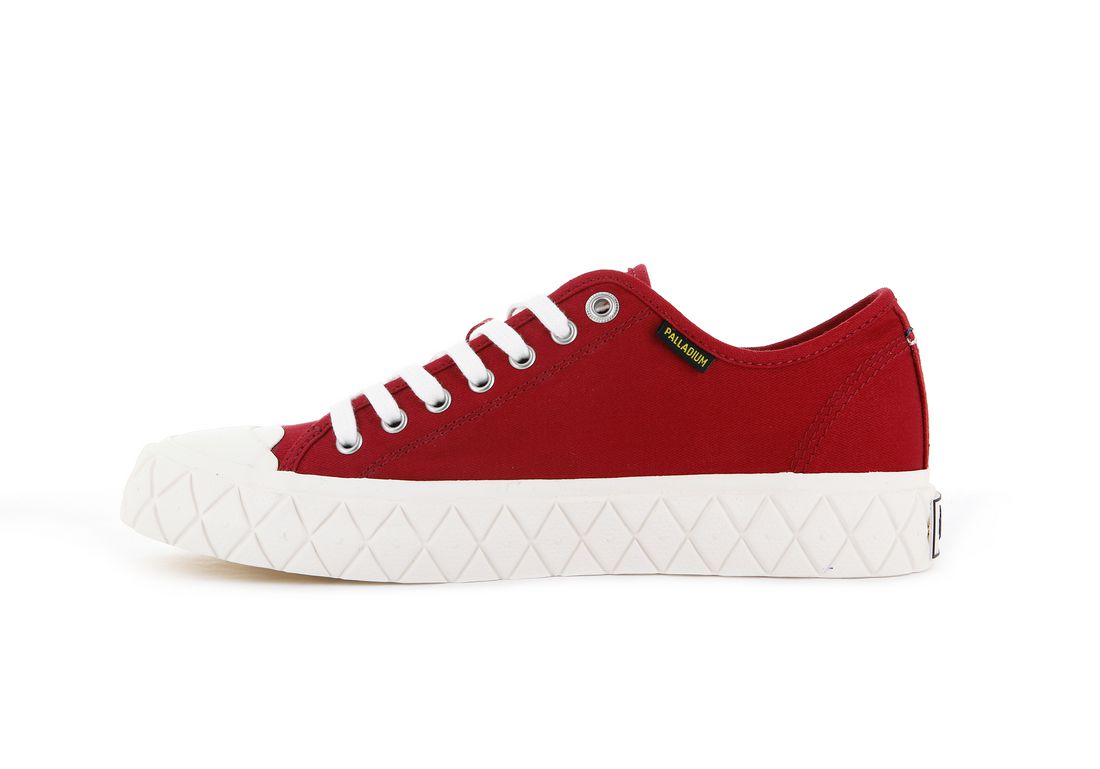 Red Women Palladium Palla Ace Canvas Sneakers | US-BQ2587064