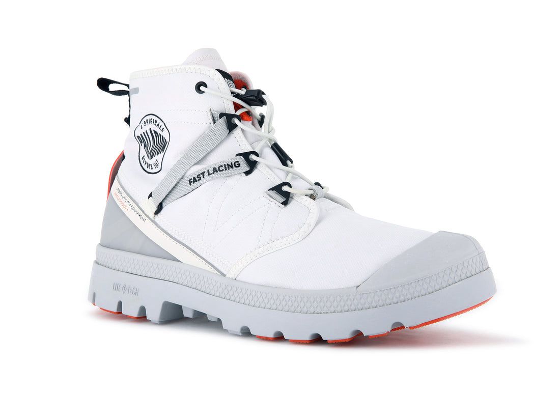 White Kids' Palladium Pampa Travel Lite+ Waterproof Boots | US-JX6785491