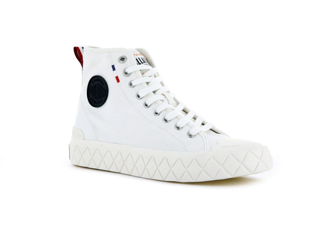 White Men Palladium Palla Ace Canvas Mid Sneakers | US-PK9127405