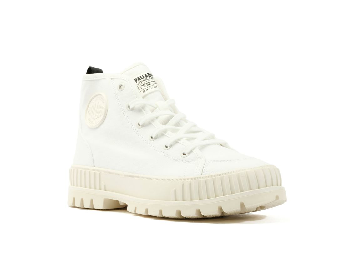 White Men Palladium Pallashock Organic 2 Sneakers | US-KG5149870