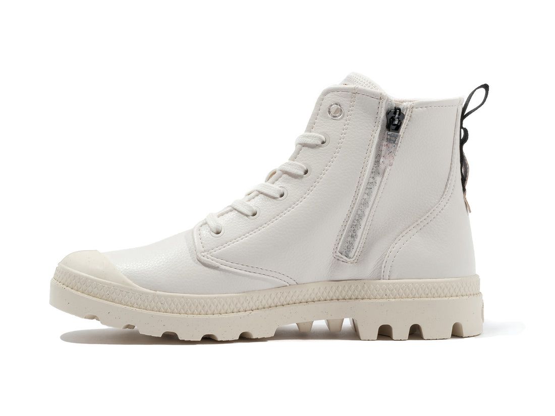 White Men Palladium Pampa Hi Re-vegan Lth Boots | US-EG3051962