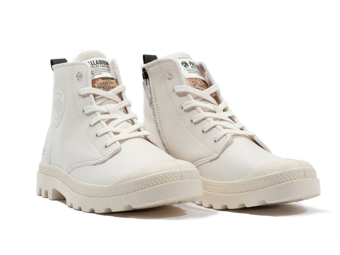 White Men Palladium Pampa Hi Re-vegan Lth Boots | US-EG3051962