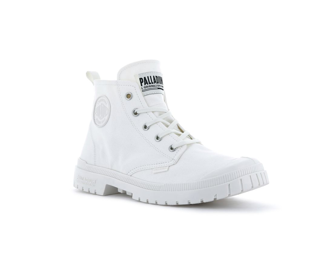 White Men Palladium Pampa Sp20 Hi Canvas Boots | US-VO8523941