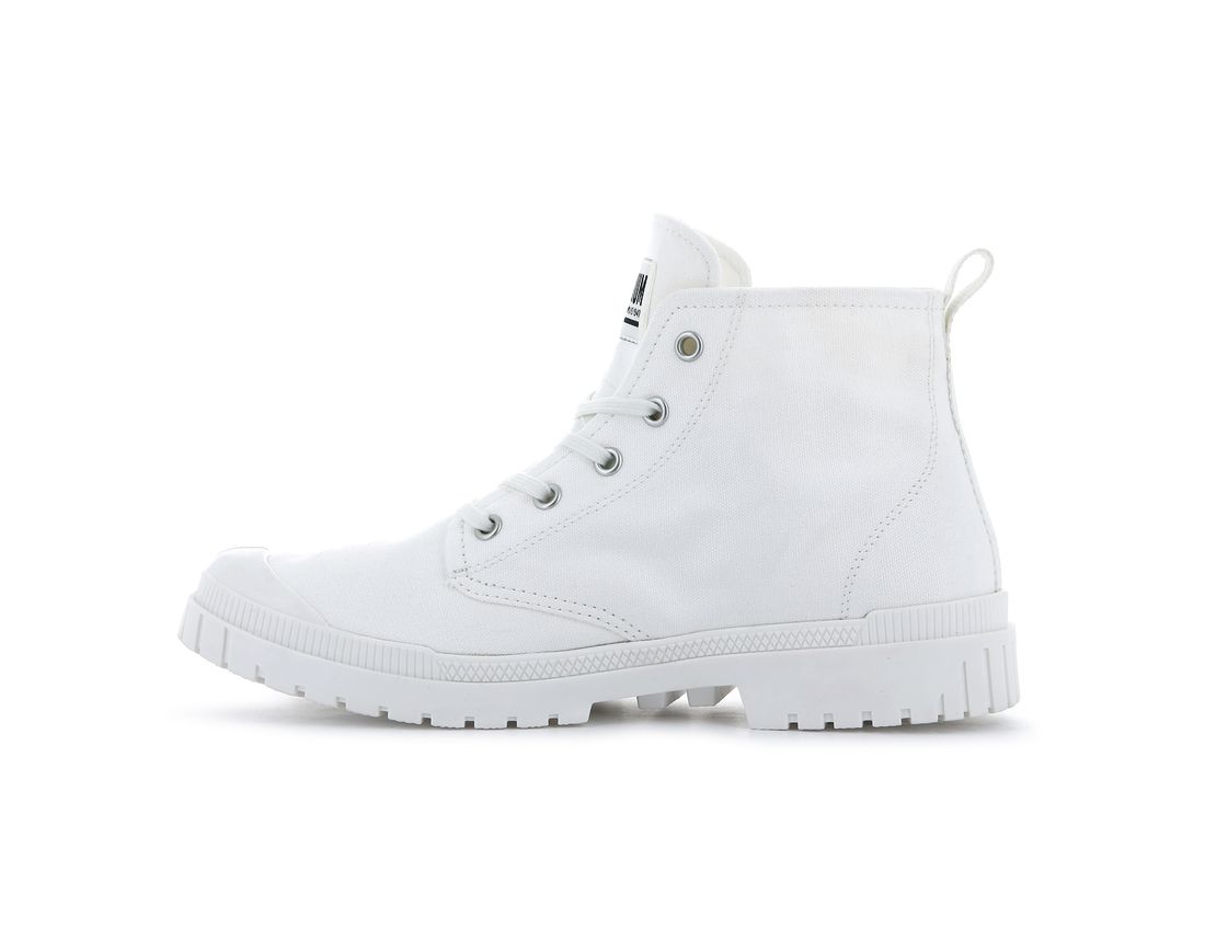 White Men Palladium Pampa Sp20 Hi Canvas Boots | US-VO8523941