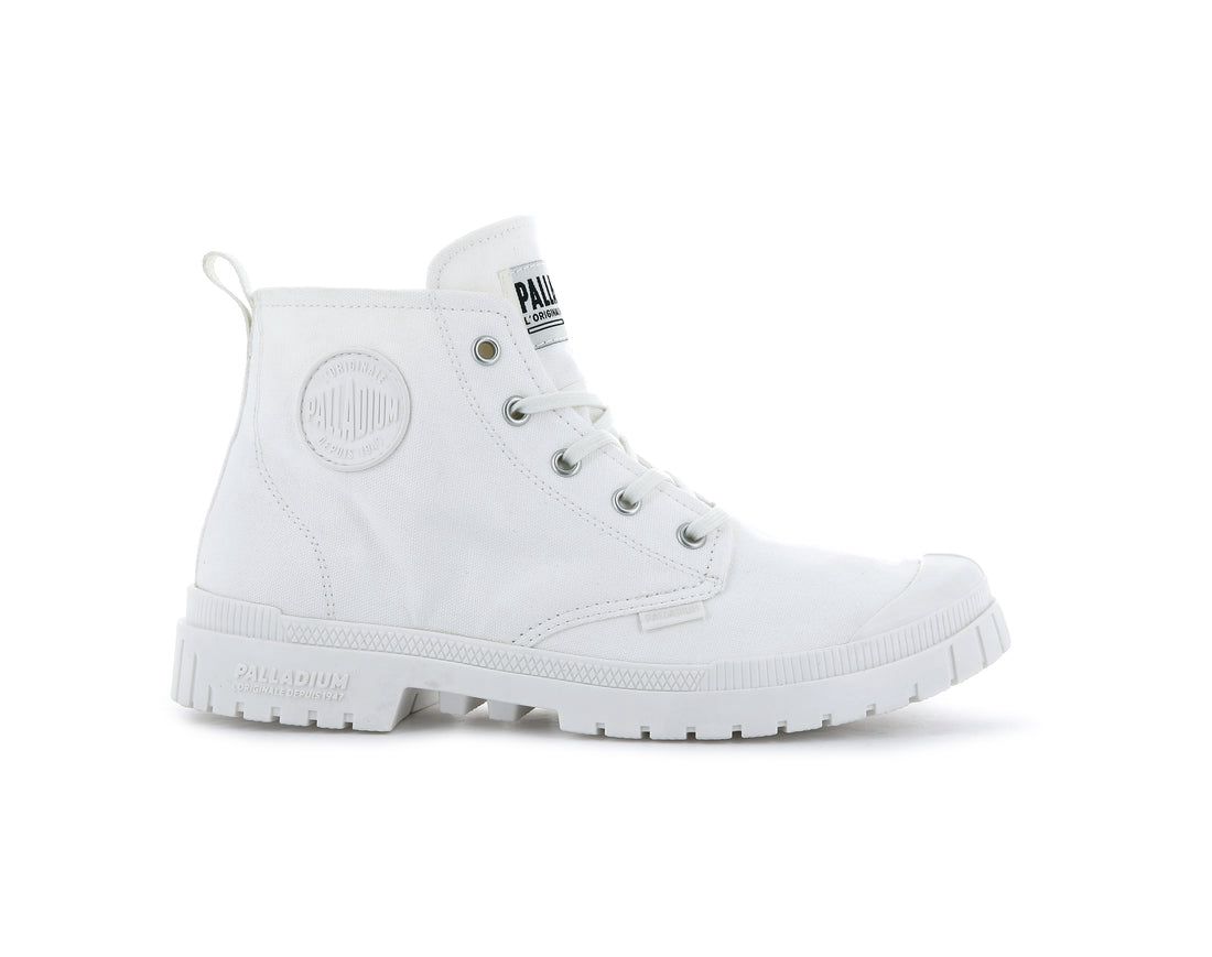 White Men Palladium Pampa Sp20 Hi Canvas Boots | US-VO8523941