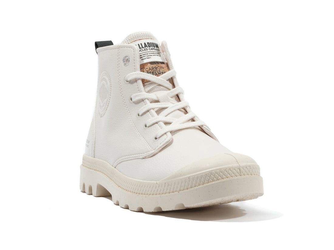 White Women Palladium Pampa Hi Re-vegan Lth Boots | US-VH6731042