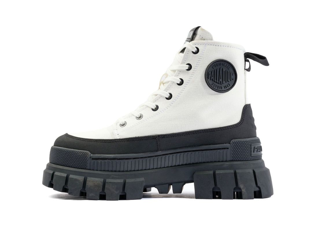 White / Black Women Palladium Revolt Zip Tx Boots | US-AP2839607