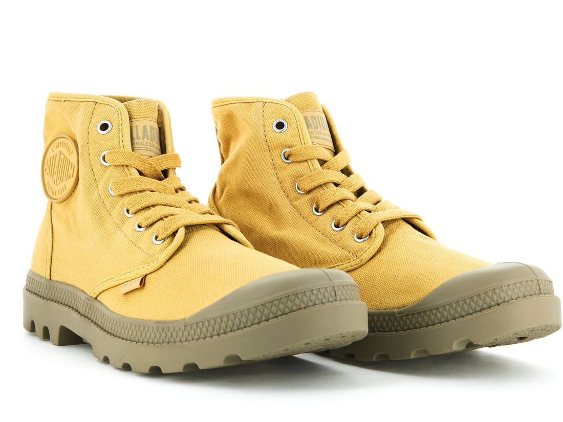 Yellow Women Palladium Pampa Hi Boots | US-CL4963780