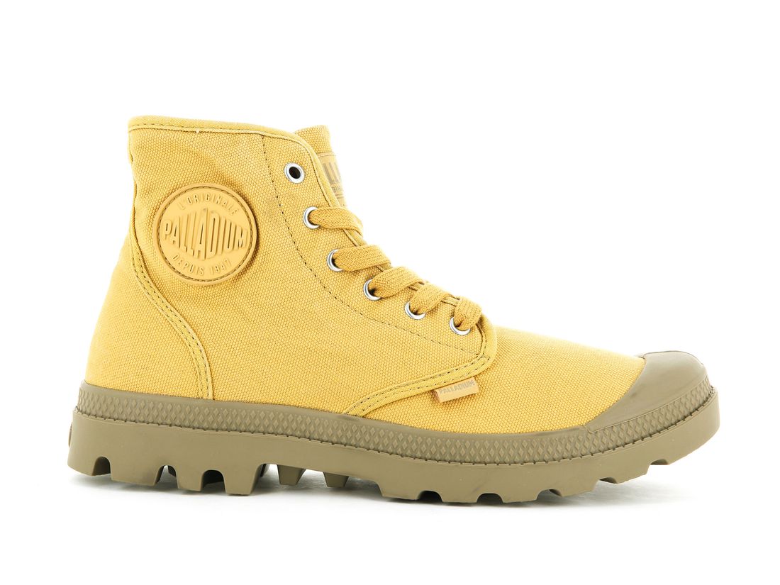 Yellow Women Palladium Pampa Hi Boots | US-CL4963780