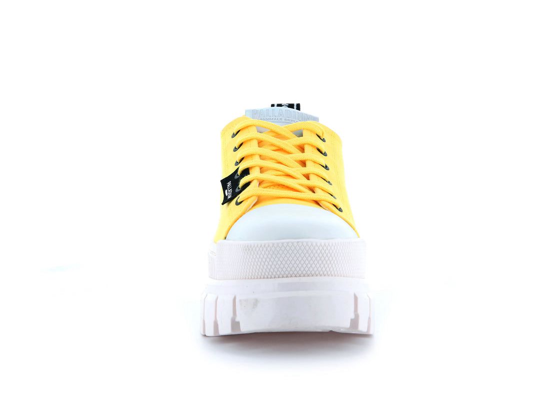 Yellow / White Women Palladium Revolt Lo Tx Sneakers | US-EN3248950